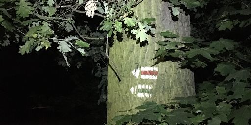 Wegmarkierung um 1:00 Uhr Wegmarkierung um 1:00 Uhr