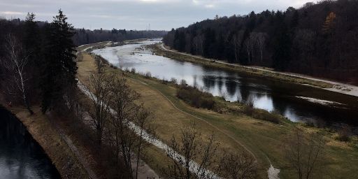Blick von der Großhesseloher Brücke Blick von der Großhesseloher Brücke